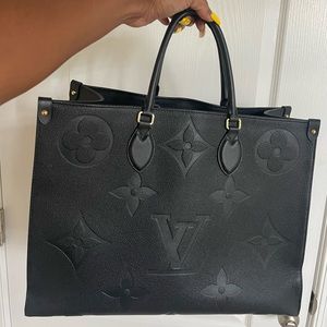 LOUIS VUITTON OntheGo GM Tote On the Go BLACK